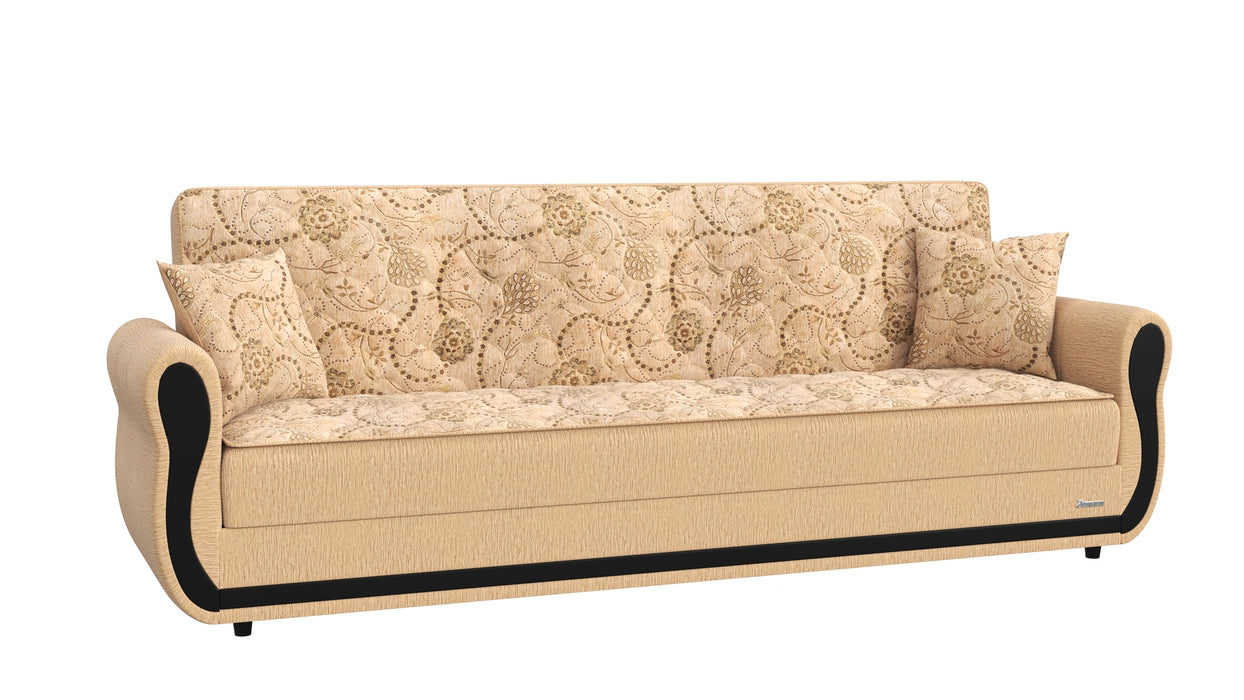 Ottomanson Havana Collection Upholstered Convertible Sofabed with Storage