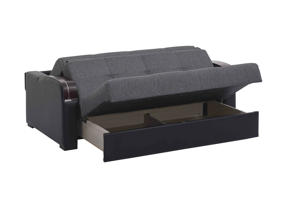 Ottomanson Sleep Plus Collection Upholstered Convertible Sofabed with Storage