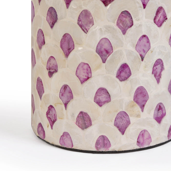 Merlot White Capiz Shell Table Lamp