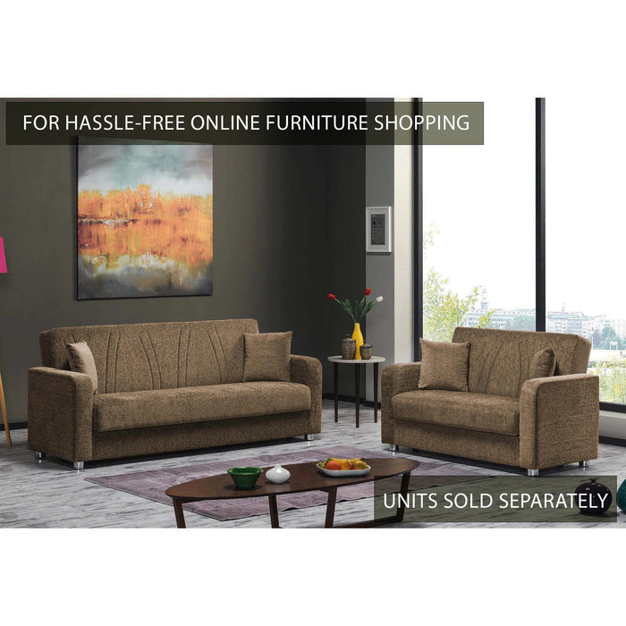 Ottomanson Elegance Collection Upholstered Convertible Sofabed with Storage