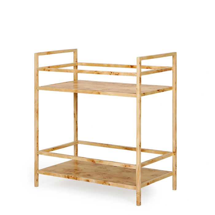 Destin Natural Burl Contract-Grade Bar Cart