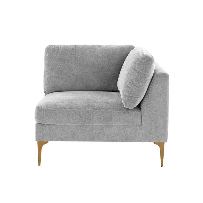 Serena Performance Velvet Modular Armless Chair