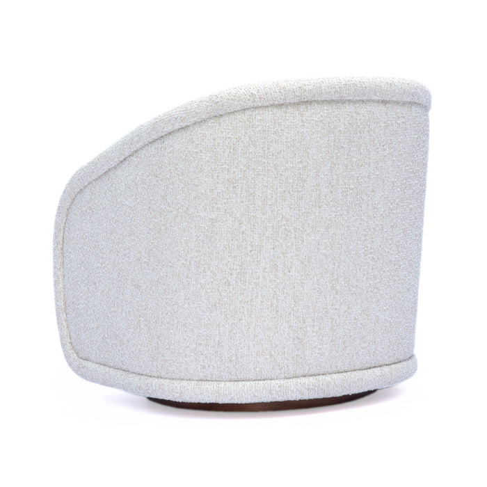 Clarke Cream Performance Boucle Swivel Accent Chair