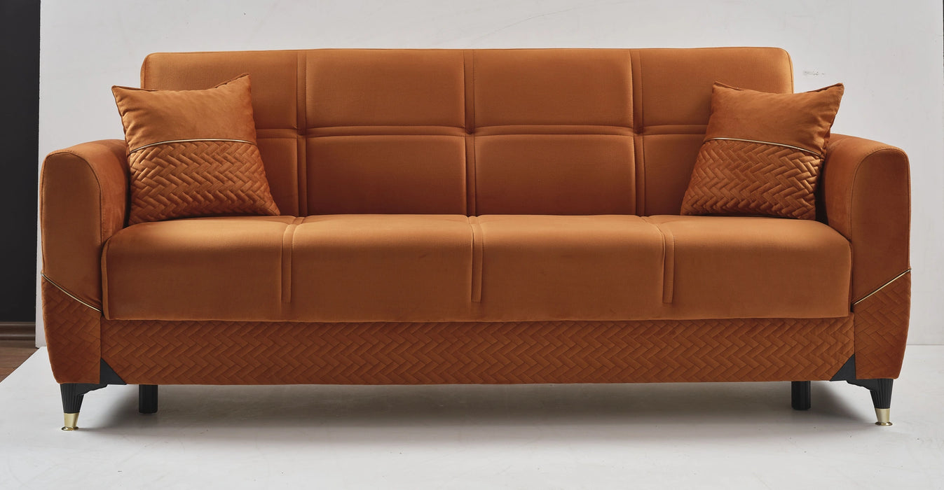 Ottomanson Samba Collection Upholstered Convertible Sofabed with Storage