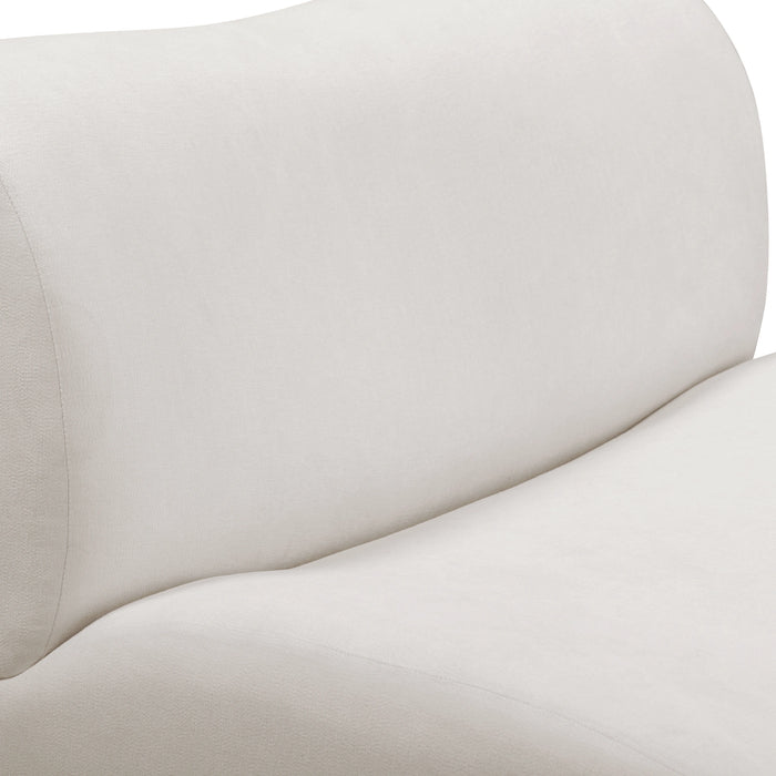 Zenith 116.5" Contract-Grade Upcycled Fabric Cream Modular Sofa