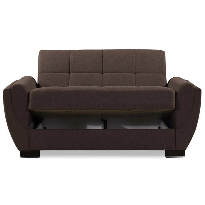 Ottomanson Armada Air Collection Upholstered Convertible Loveseat with Storage