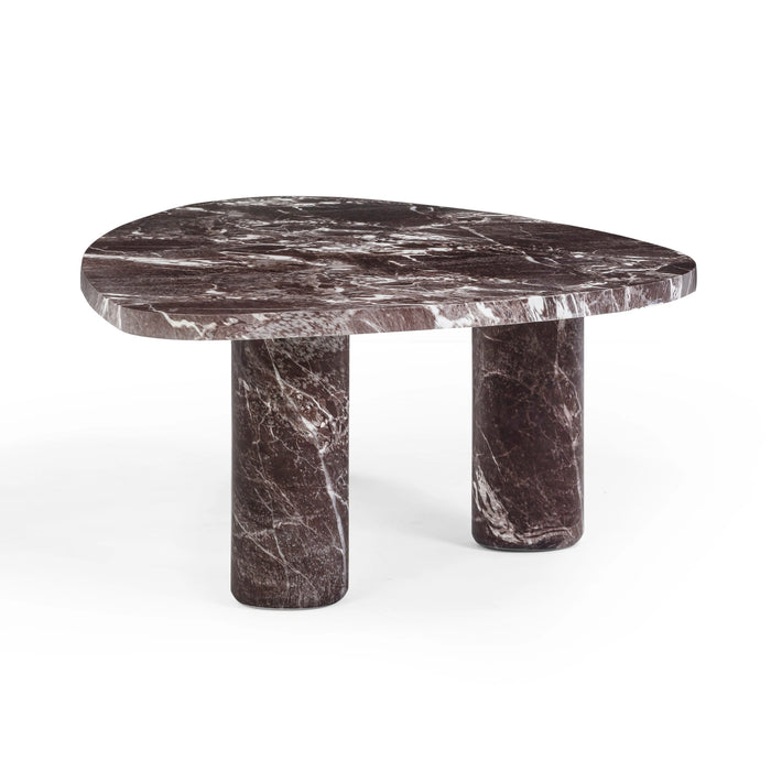 Libby Faux Red Levanto Marble Indoor/Outdoor Coffee Table (36"-48")