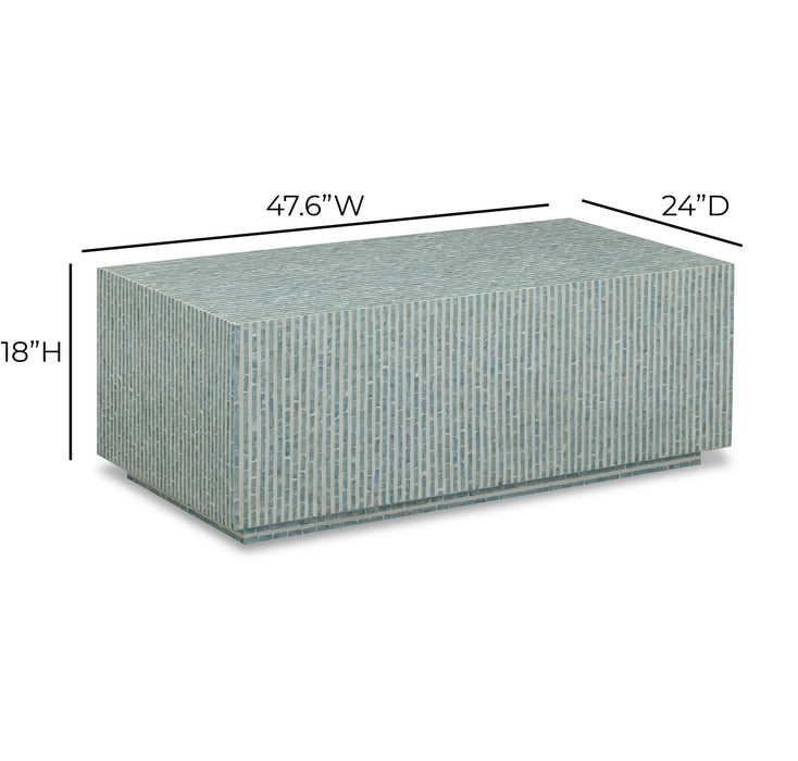 Earl 48" Shell Rectangular Coffee Table