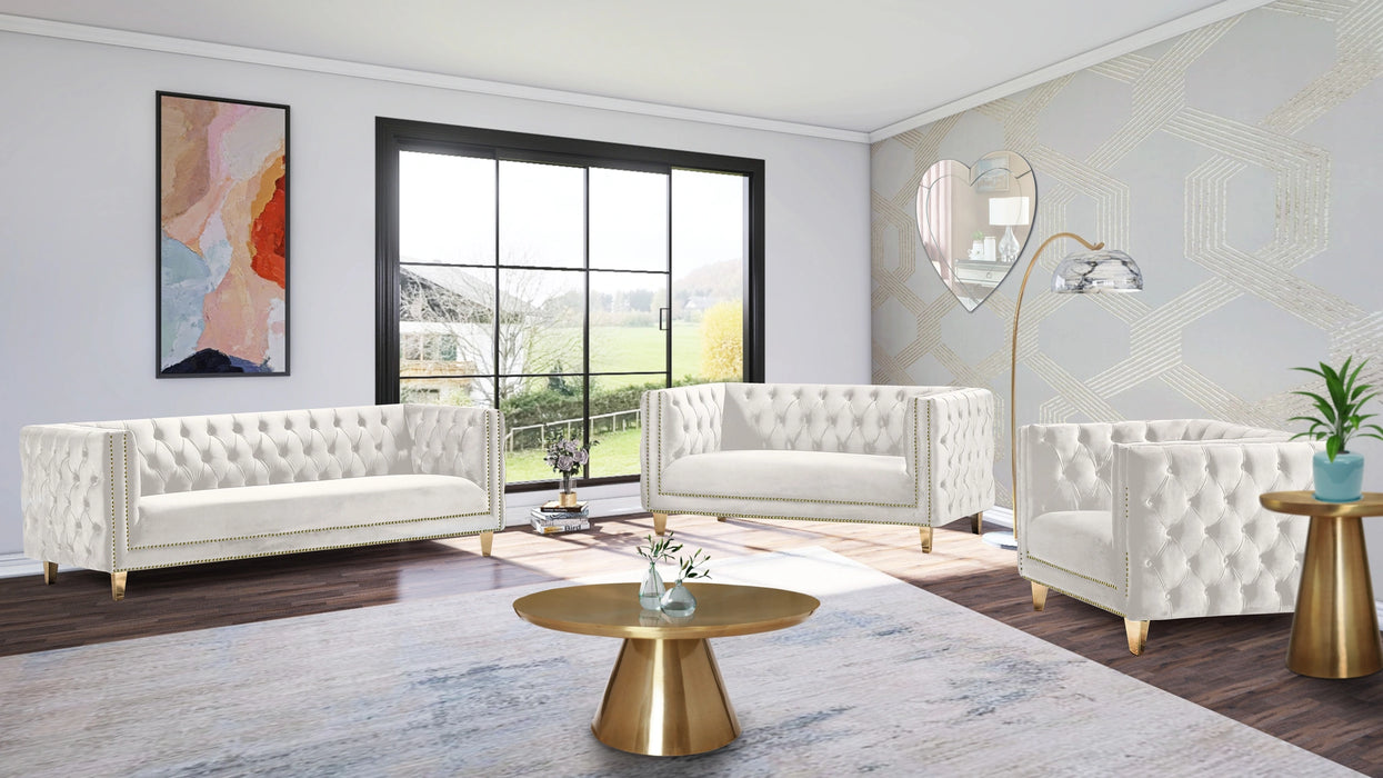 Michelle Cream Velvet Sofa