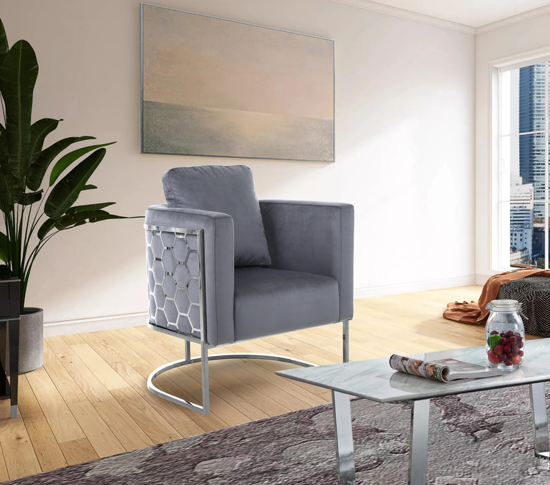 Casa Grey Velvet Chair