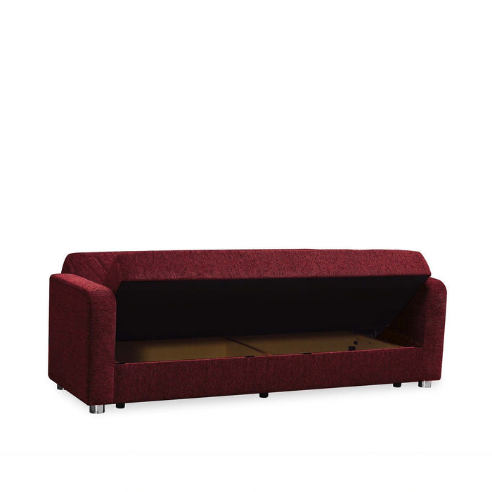Ottomanson Elegance Collection Upholstered Convertible Sofabed with Storage