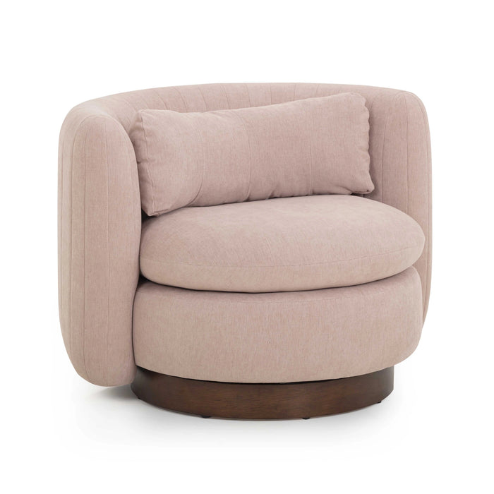 Nura Contract-Grade Chenille Swivel Accent Chair