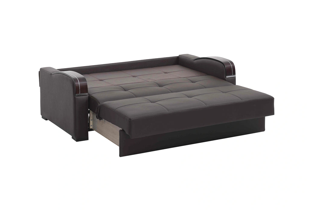 Ottomanson Sleep Plus Collection Upholstered Convertible Sofabed with Storage