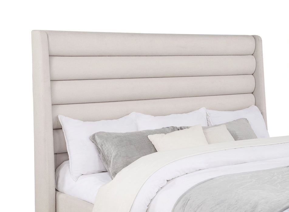 Leslie Upholstered Wingback Platform Bed
