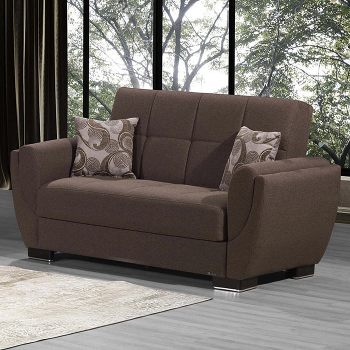Ottomanson Armada Air Collection Upholstered Convertible Loveseat with Storage