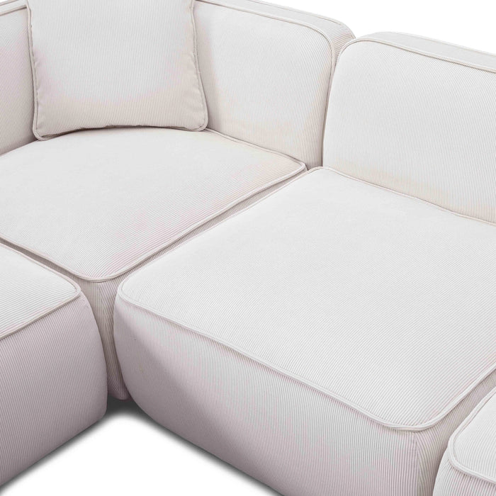 Travie 5-Piece Performance Corduroy Velvet Modular L-Sectional