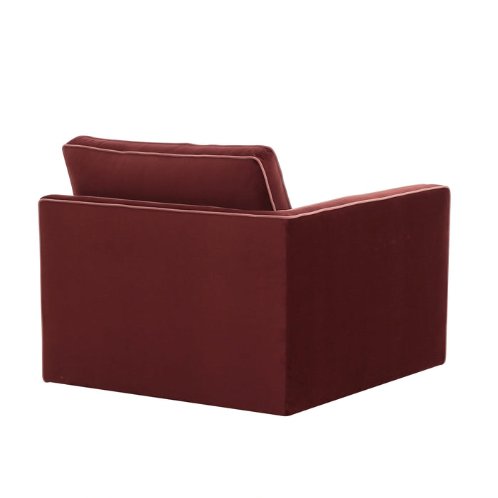 Willow Performance Velvet Modular LAF Corner Chair