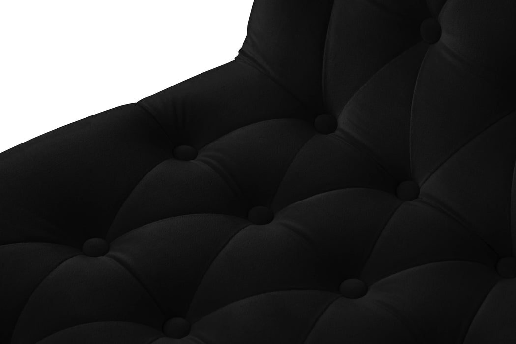 Curve Black Velvet Dining Chair