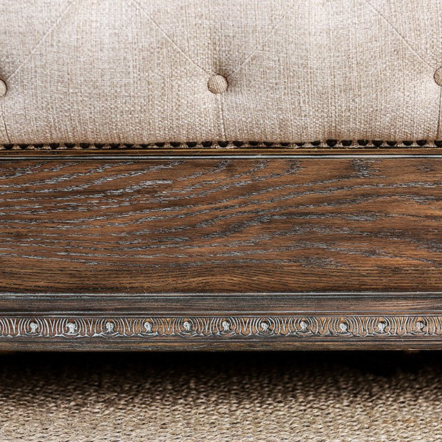 LYSANDRA Beige/Rustic Natural Tone Cal.King, E.King, & Queen Bed