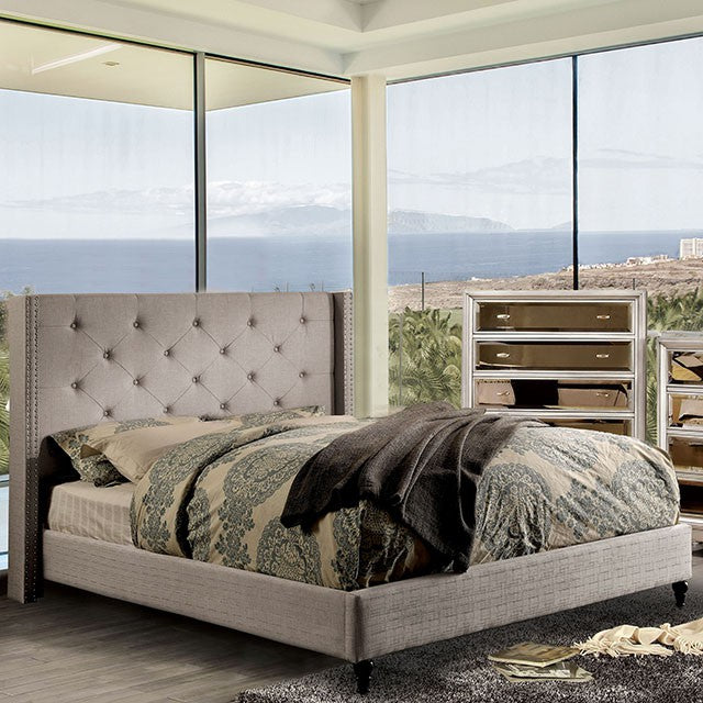 Anabelle E.King Bed Purple & Natural