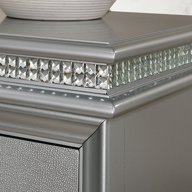 MADDIE Night Stand, Silver