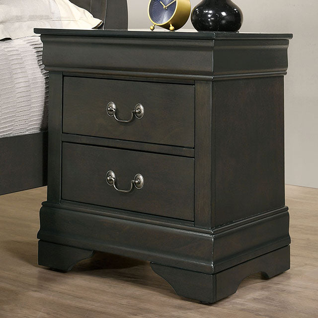 Louis Philippe Night Stand Gray