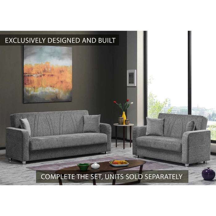Ottomanson Elegance Collection Upholstered Convertible Sofabed with Storage