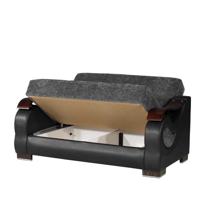 Ottomanson Metroplex Collection Upholstered Convertible Loveseat with Storage
