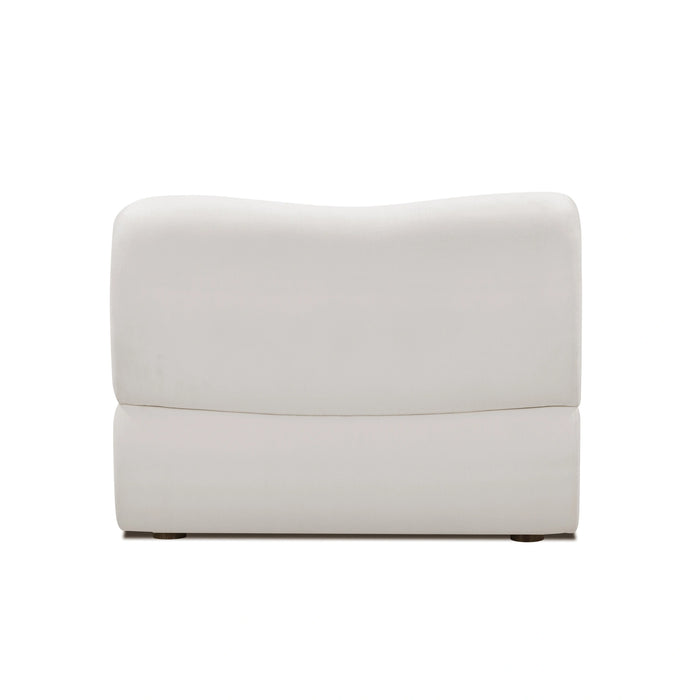 Zenith Contract-Grade Upcycled Fabric Cream Armless Chair
