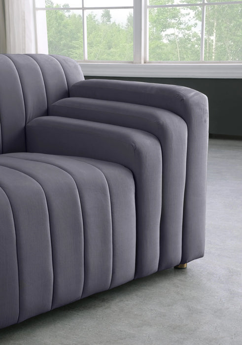 Naya Grey Velvet Sofa