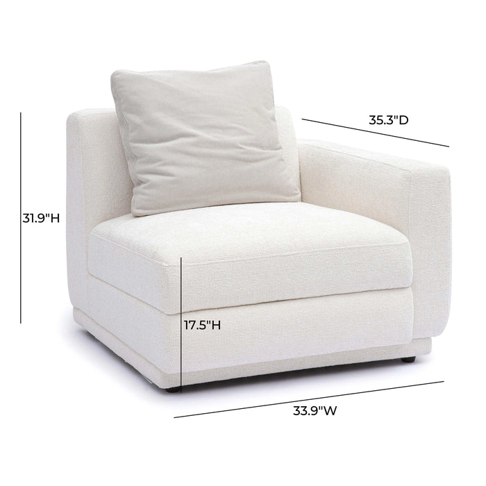 Perry Cream Performance Chenille Modular Corner Chair