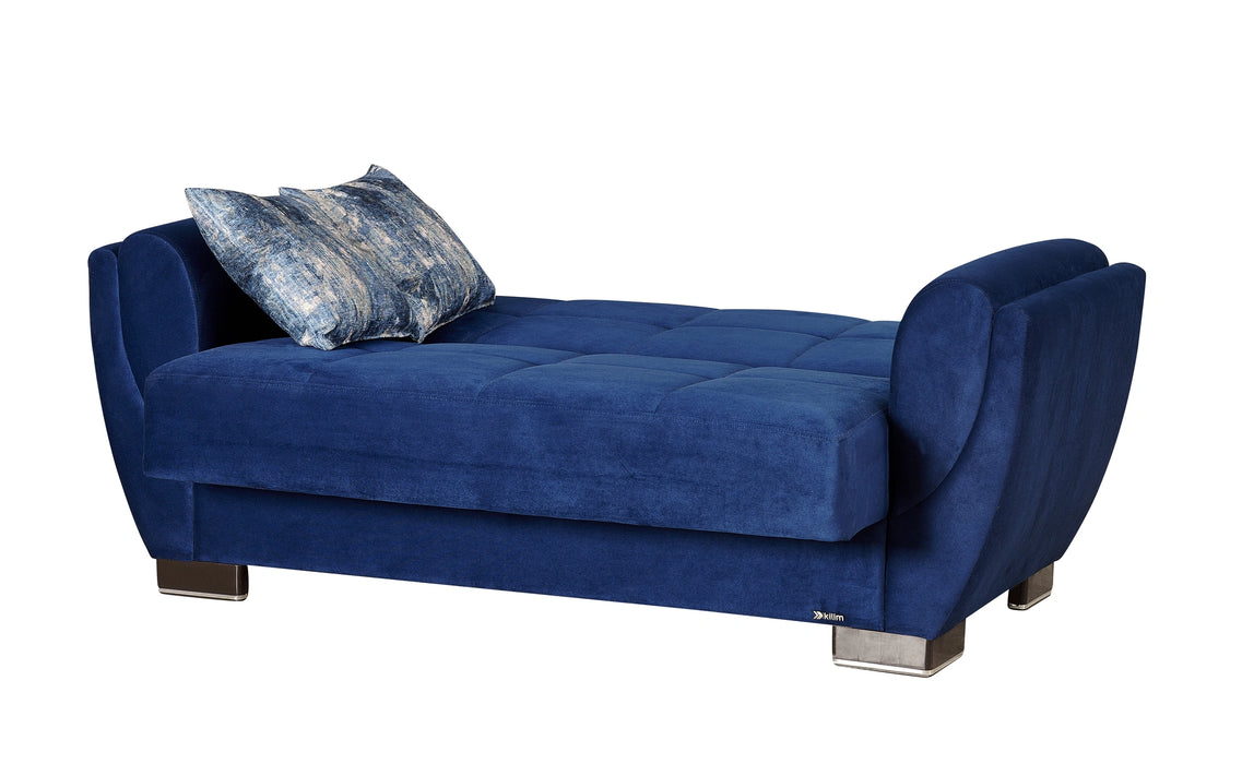 Ottomanson Armada Air Collection Upholstered Convertible Loveseat with Storage