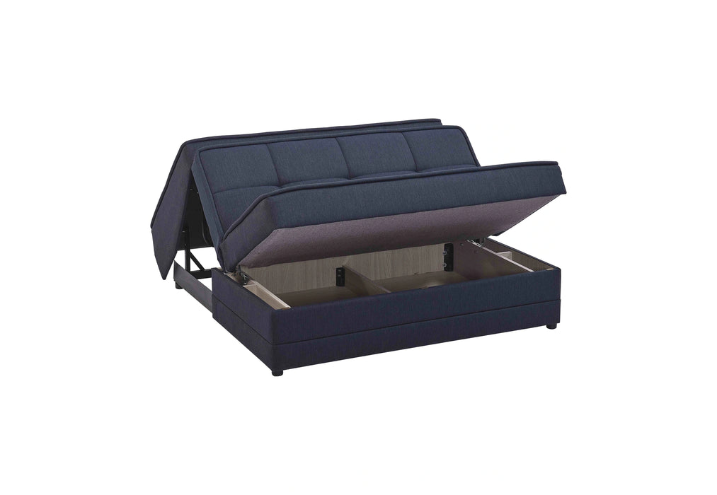 Ottomanson Studio Collection Upholstered Convertible Loveseat with Storage