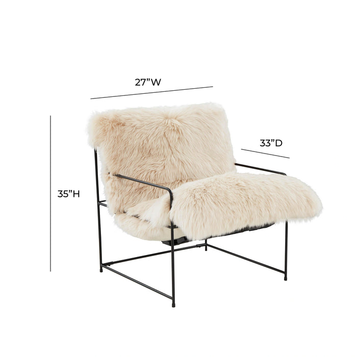 Kimi Genuine Sheepskin Accent Chair