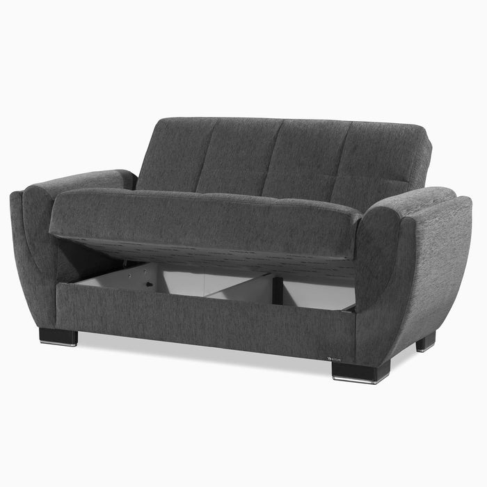 Ottomanson Armada Air Collection Upholstered Convertible Loveseat with Storage