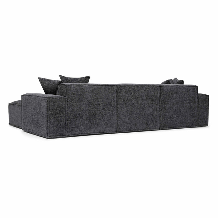 Mindy 4-Piece Performance Chenille Basketweave Modular Sectional