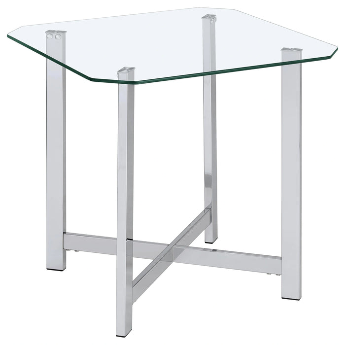 Cronin Glass Top End Table
