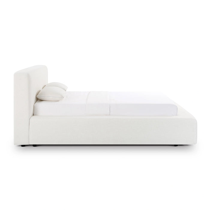 Meena Cream Upcycled Performance Linen Storage Bed