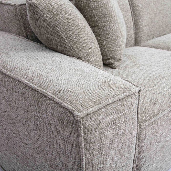 Mindy 115" Performance Chenille Basketweave Modular Sofa