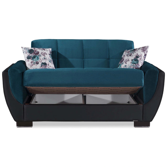Ottomanson Armada Air Collection Upholstered Convertible Loveseat with Storage