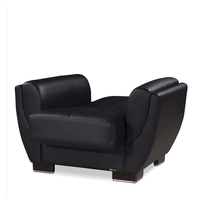 Ottomanson Armada Air Collection Upholstered Convertible Armchair with Storage