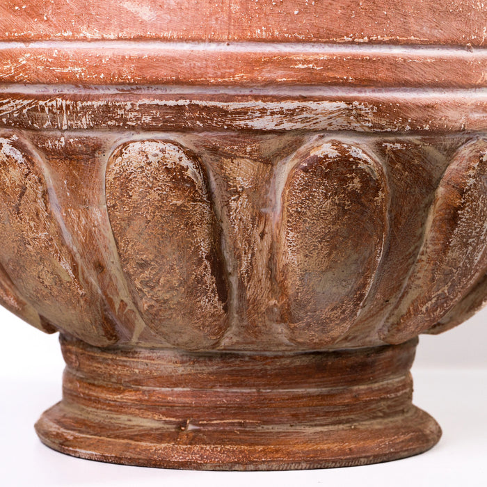 Visha Cream and Blue Terracotta Decorative Vase