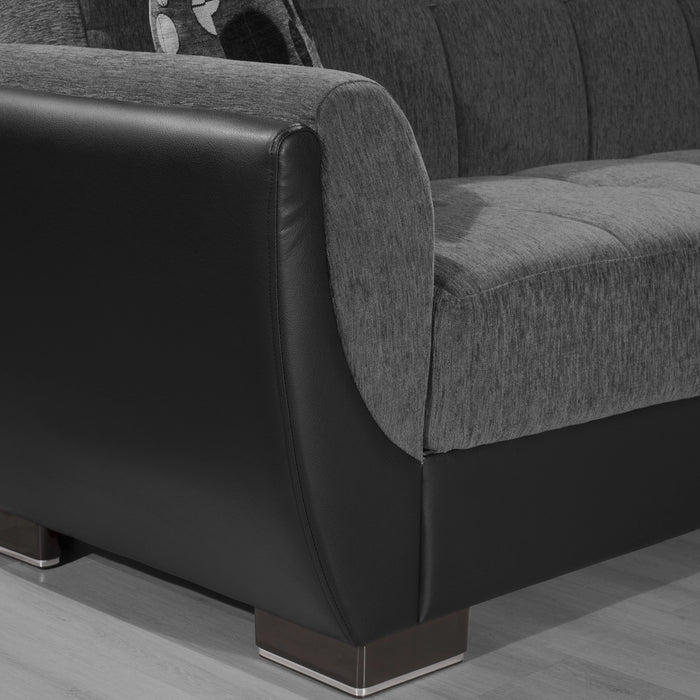 Ottomanson Armada Air Collection Upholstered Convertible Loveseat with Storage