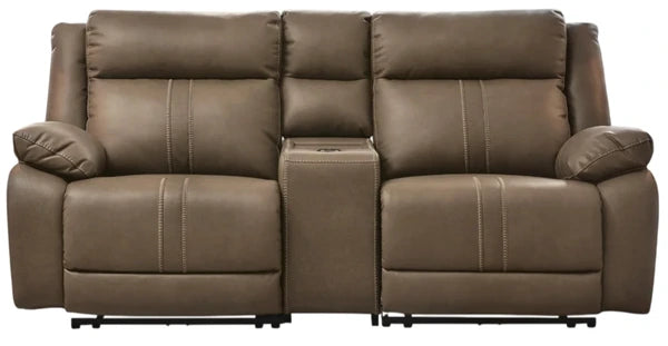 Max-Momentum 3-Piece Power Reclining Sectional Loveseat with Audio Console