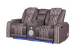 U8000 Pwr Console Rec Loveseat with PHR, LED and Speaker