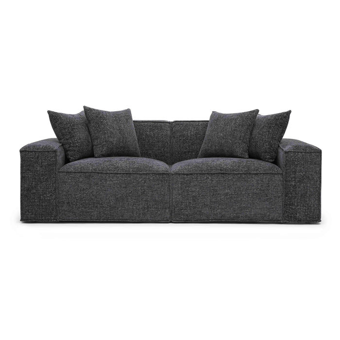 Mindy 84" Performance Chenille Basketweave Modular Loveseat
