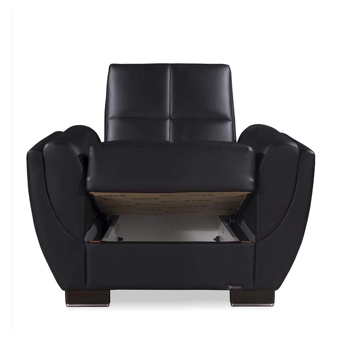 Ottomanson Armada Air Collection Upholstered Convertible Armchair with Storage