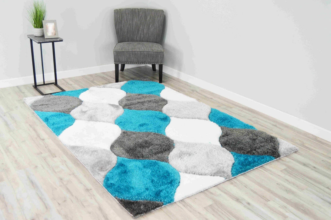 6488 Turquoise - 4D Shaggy
