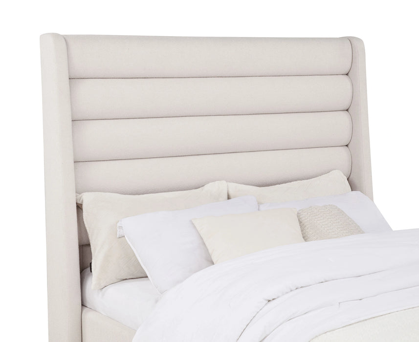 Leslie Upholstered Wingback Platform Bed