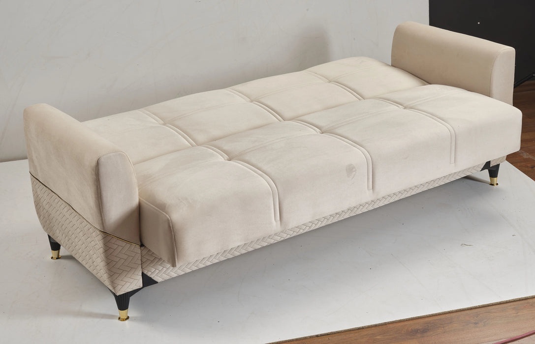 Ottomanson Samba Collection Upholstered Convertible Sofabed with Storage